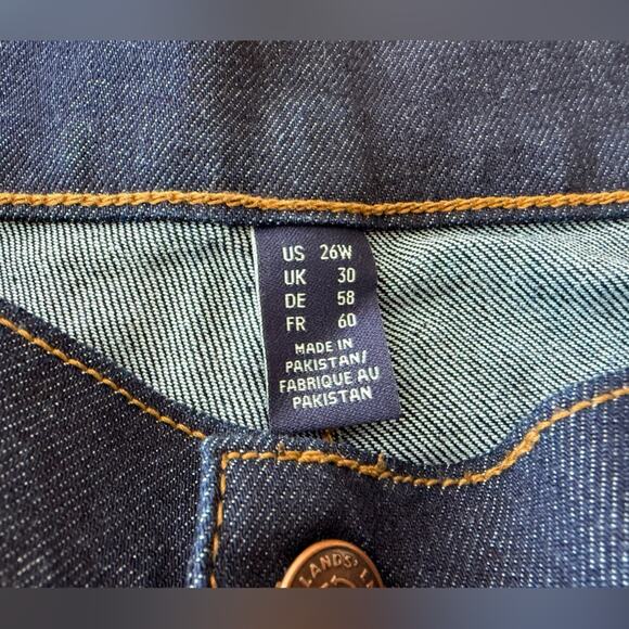 NWT Lands’ End Recover High Rise Button Front Kick Flare Crop Jeans Size 26W - Picture 6 of 12